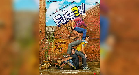 First look poster of the third part in the hit comedy franchise 'Fukrey.' (Photo | Excel Entertainment Twitter)