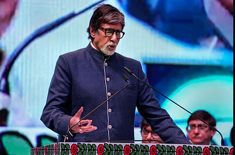 Bollywood actor Amitabh Bachchan speaks during inauguration of the 28th Kolkata International Film Festival, in Kolkata. (File Photo | PTI)