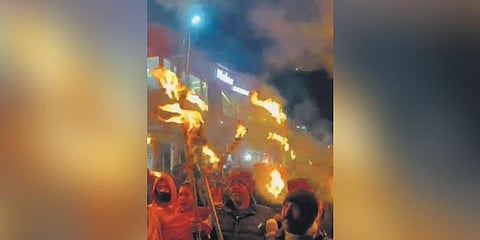  Protests erupted after cracks surfaced in many houses and outside following ‘land sinking’.