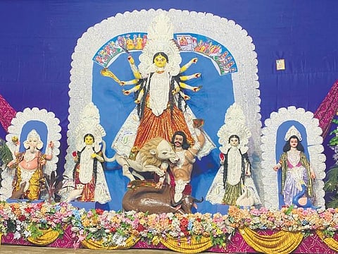 Goddess Durga at a pandal