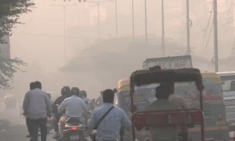 Visuals at National Highway 9 in New Delhi. (Photo | ANI)