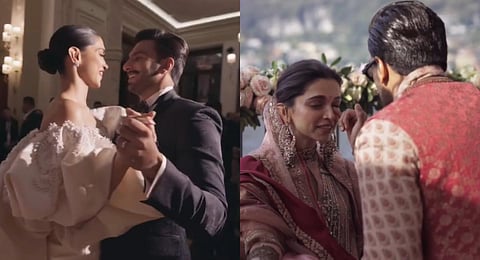 Deepika Padukone & Ranveer Singh in their wedding video.