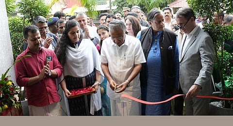Chief Minister Pinarayi Vijayan inaugurating the new building of the Goethe-Zentrum in Thiruvananthapuram. (Photo |Express)