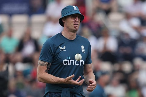 Andrew Flintoff seen with facial injuries he suffered in the accident (Photo | AFP)