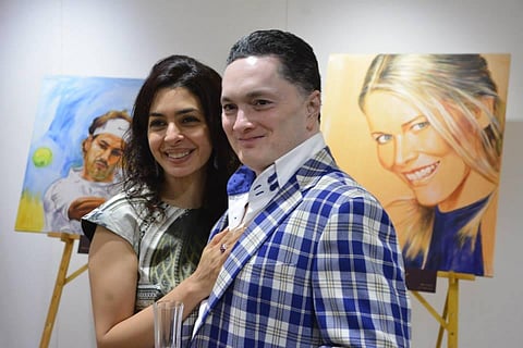 During Happier Times: Nawaz Modi Singhania and Gautam Singhania (Raymond Facebook)