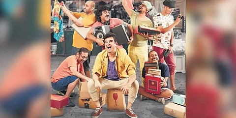  Dr Palash Sen (centre) with members of Euphoria 