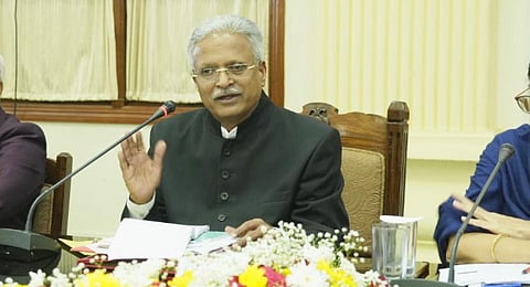 Lokayukta Justice BS Patil speaks at the vigilance awareness conference in Bengaluru on Friday