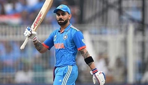 Virat Kohli hit a record-equalling 49th ODI century and shared a 134-run partnership with Shreyas Iyer as India enthralled the Eden crowd. (Photo | AFP)
