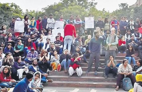 The students’ outfits have also demanded an announcement to start the Jawaharlal Nehru University Students’ Union (JNUSU) elections.