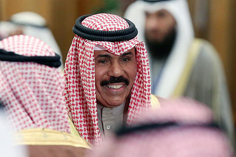 FILE - Kuwait's Emir Sheikh Nawaf al-Ahmad al-Jaber al-Sabah arrives to attend the conference of Arab Inter-Parliamentary Union (AIPU) in Kuwait City. (AFP Photo)