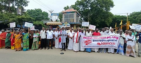 Safety match industry protection committee demonstrating in front of Kovilpatti old bus stand | Express