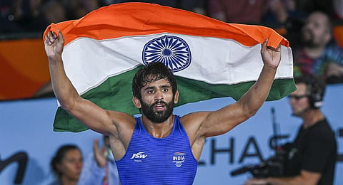 FILE: Ace Indian wrestler Bajrang Punia. (Photo | PTI)