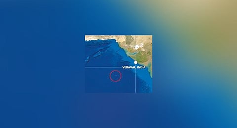 A suspected drone strike caused an explosion aboard a Mangalore-bound merchant ship with around 21 Indian crew about 200 nautical miles off the coast of Gujarat’s Veraval.