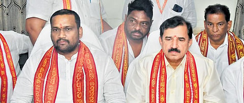 SDMSD Trust Board Chairman K Rambabu during the press conference I Express