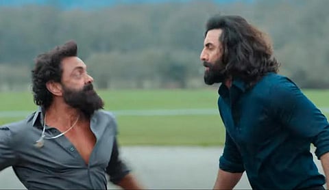 Bobby Deol with Ranbir Kapoor in 'Animal'.
