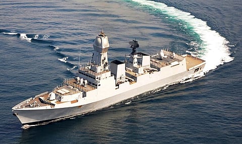 The deployment into the Arabian Sea includes Navy’s missile destroyers, including INS Kolkata, INS Kochi, INS Mormugao, INS Chennai and INS Visakhapatnam. (Photo| MoD)