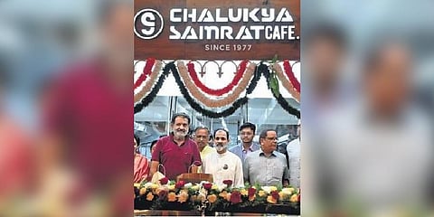 TV Mohandas Pai, Raghavendra Rajkumar at the launch | Nagaraja Gadekal