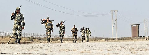 File picture of Indian jawans patrolling the border in the Kutch area | ani