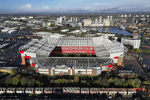 A file photo of the Old Trafford stadium, home of Manchester United football club in Greater Manchester. (Photo | AP)