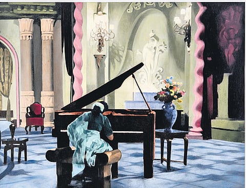 Rita at the piano