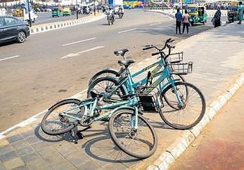 File photo of damaged Mo cycles at Master Canteen Square in Bhubaneswar | Shamim Qureshy