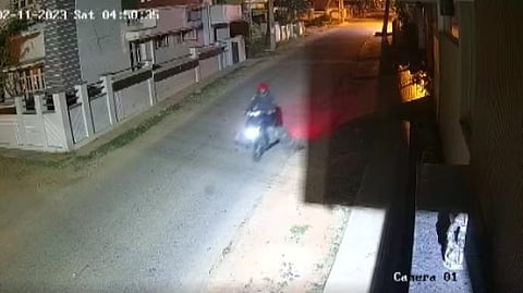 Hemanth Kunje kept Hemant Naik's body in a gunny bag for two days at his bathroom before taking it to a land and setting it on fire. (CCTV screengrab)