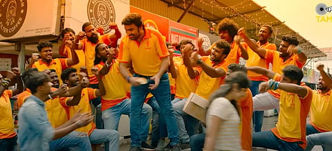 A still from the trailer of the movie 'Single shankarum SmartPhone Simranum'
