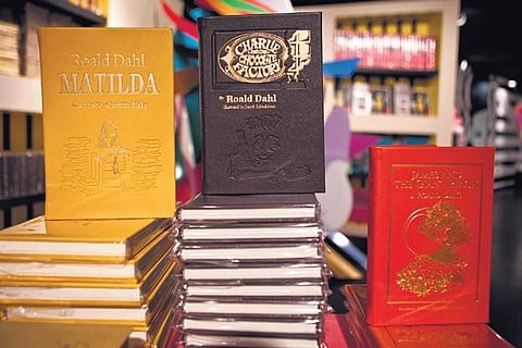 Books by Roald Dahl are displayed at the Barney's store on East 60th Street in New York on Monday, Nov. 21, 2011. (File Photo | AP)