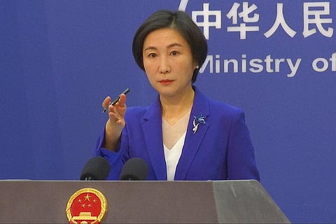 Chinese Foreign Ministry spokesperson Mao Ning gestures during a press conference at the Ministry of Foreign Affairs in Beijing, Thursday, Oct 13, 2022. (File photo | AP)