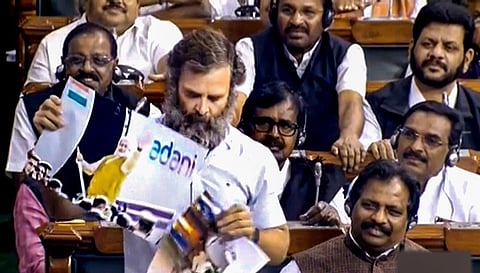 A back-from-Bharat-Jodo Rahul Gandhi at Parliament. (Photo | PTI)