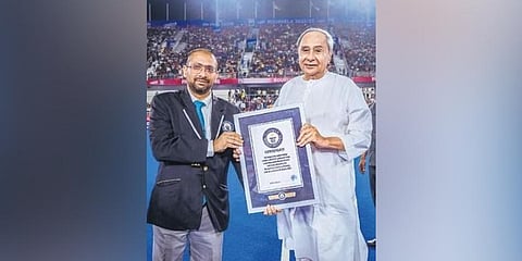  CM Naveen receives Guinness Book of World Records certificate in Rourkela 