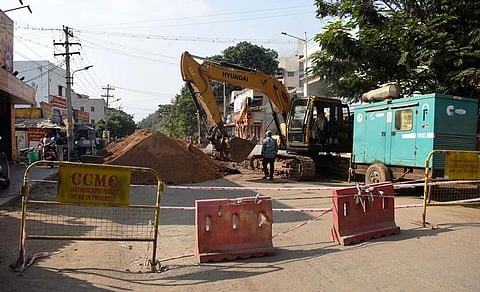 The TWAD board had dug up the Anaikatti Road for installing pipes for the Pillur scheme-3 project.
