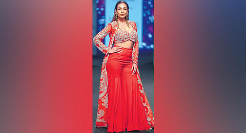 Actress Malaika Arora turned showstopper for Bhumika Sharma. (File Photo)