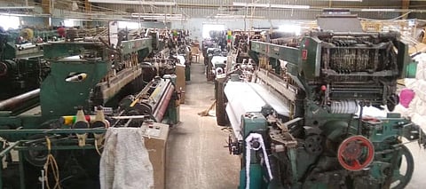 Machines in Sircilla Textile Park used for representative purpose only.