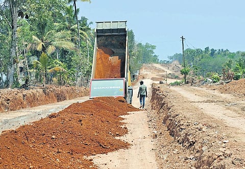Construction of new bypass as part of NH-66 development progressing at Palamkonam near Attingal in Thiruvananthapuram | B P Deepu