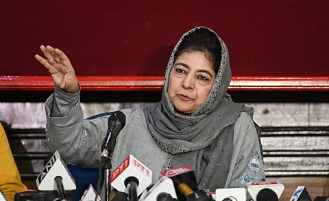 A file photo of PDP Chief and former Jammu and Kashmir Chief Minister Mehbooba Mufti. (Photo | Shekhar Yadav, EPS)