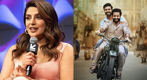 Actor Priyanka Chopra Jonas has referred to the Telugu blockbuster RRR as a Tamil film in a recent interview with the podcast channel Armchair Expert with Dax Shepard.