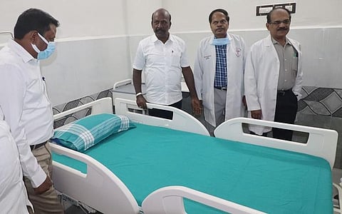 Health Minister Ma Subramanian inaugurated the pay ward in the super speciality block and Trauma care center of Government Rajaji Hospital in Madurai./express photo/k k Sundar