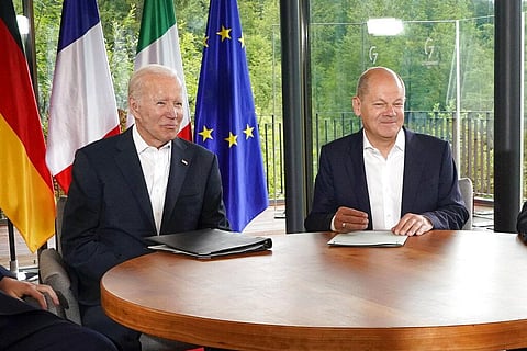 President Joe Biden and German Chancellor Olaf Scholz (File photo | AP)