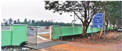 Entrance to Rangeilunda airstrip on outskirts of Berhampur city | EXPRESS