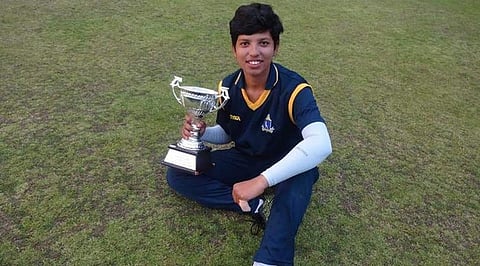 Indian wicketkeeper Richa Ghosh jumped 21 positions to move to 22nd spot in the latest ICC Women's T20I Rankings for batters. (File photo | Twitter)