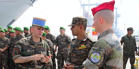 The exercise is aimed at enhancing interoperability, coordination and cooperation between both forces at tactical level. (Photo | ADG PI - INDIAN ARMY Twitter)