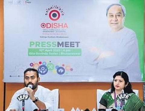  Minister Pritiranjan Gharai and SDTE secretary Usha Padhee talk to media 