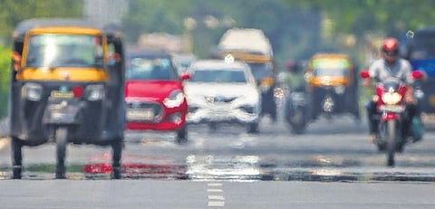 The road connecting Capital Hospital to AG Square fumes, in Bhubaneswar | DEBADATTA MALLICK