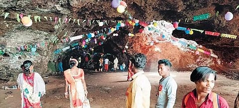  Balda cave atop Nageshwari hill decorated during Chaitra festival 