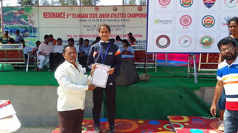 Indu Priya Banoth, on winning the 8th TS junior athletics championship in under-20 category.