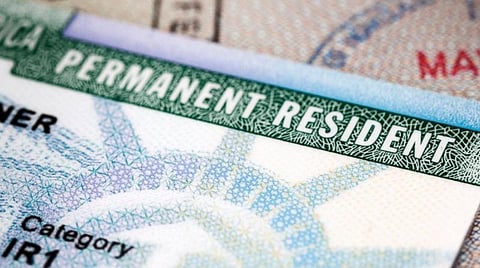 Image of green card used for representational purpose only.