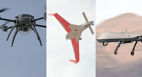 Niche equipments -Tactical, mini,micro, and logistics drones, UAVs, drone swarms, loiter weapon systems, electronic warfare, and anti-drone apparatus