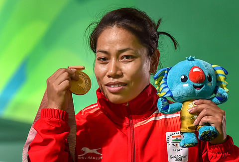 Two-time Commonwealth Games champion Indian weightlifter Sanjita Chanu. (File photo | PTI)