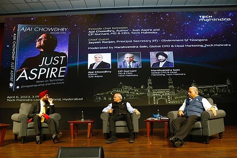 (L-R) Harshvendra Soin, Ajai Chowdhry and CP Gurnani (Photo | Express)